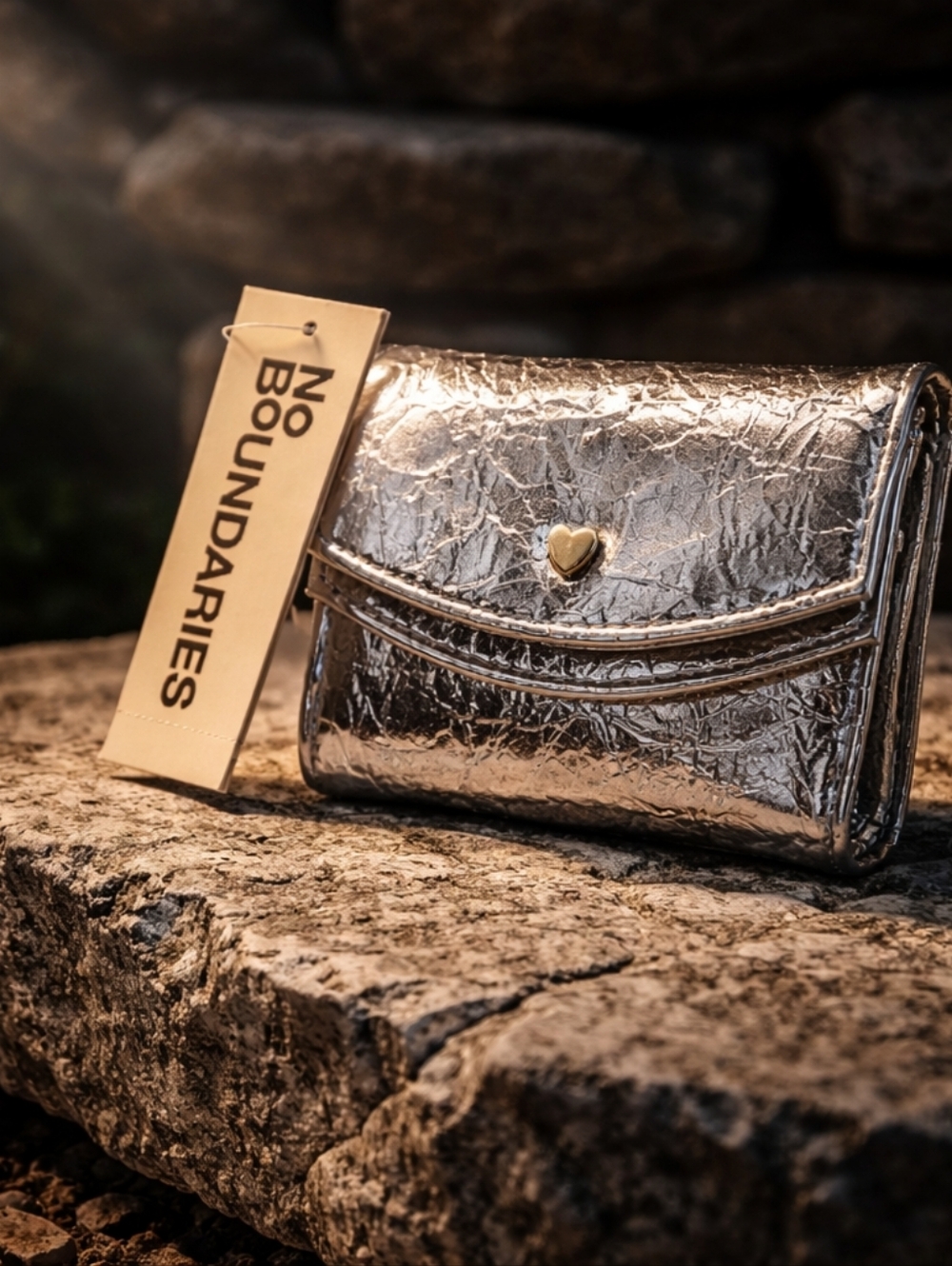 No Boundaries Metallic Silver Wallet